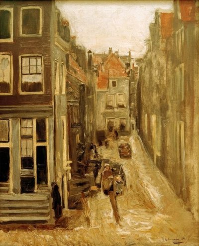 Jewish Quarter in Amsterdam by Max Liebermann